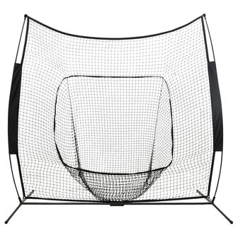 Honkbal- en softbalnet 341x106,5x216 cm metaal
