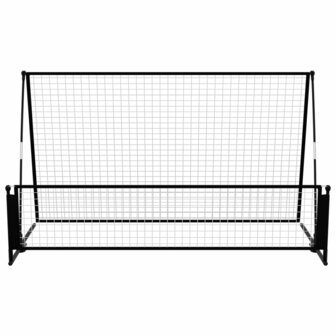 Voetbalrebounder/voetbaldoel 2-in-1 202x104x120 cm staal