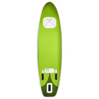 Stand Up Paddleboardset opblaasbaar 300x76x10 cm groen