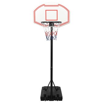 Basketbalstandaard 237-307 cm polyetheen wit