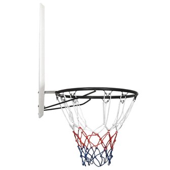 Basketbalbord 90x60x2 cm polyetheen wit