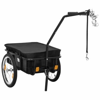 Fietskar/trekwagen 155x60x83 cm staal zwart