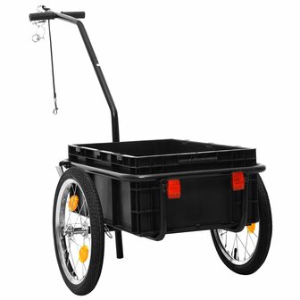Fietskar/trekwagen 155x60x83 cm staal zwart
