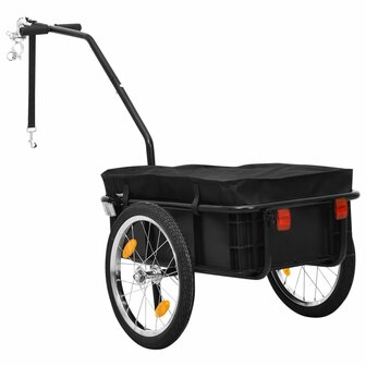 Fietskar/trekwagen 155x60x83 cm staal zwart
