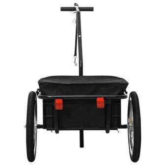 Fietskar/trekwagen 155x60x83 cm staal zwart