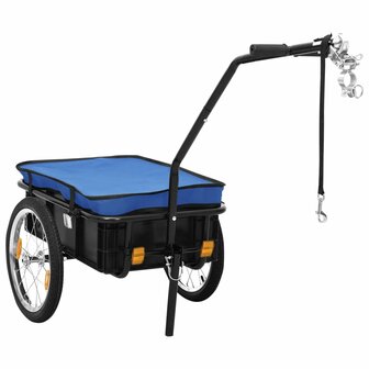 Fietskar/trekwagen 155x60x83 cm staal blauw