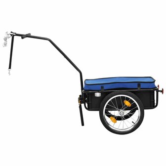 Fietskar/trekwagen 155x60x83 cm staal blauw