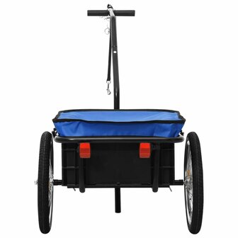 Fietskar/trekwagen 155x60x83 cm staal blauw