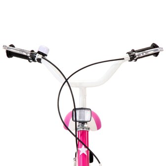 Kinderfiets 14 inch zwart en roze
