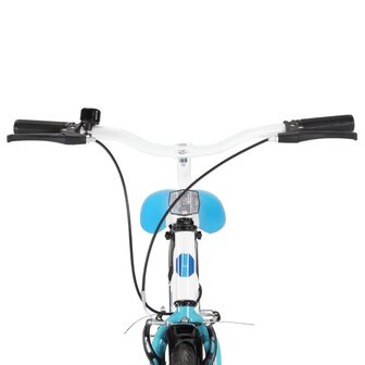 Kinderfiets 24 inch blauw en wit