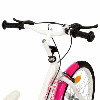 Kinderfiets 24 inch roze en wit