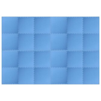 Vloermatten 24 st 8,64 ㎡ EVA-schuim blauw