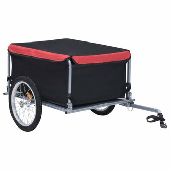 Fietskar 65 kg zwart en rood