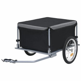 Fietskar 65 kg zwart en grijs