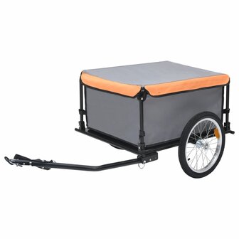 Fietskar 65 kg grijs en oranje