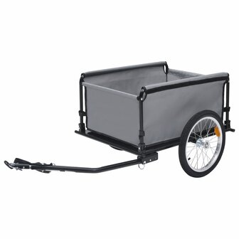 Fietskar 65 kg grijs en oranje