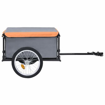 Fietskar 65 kg grijs en oranje