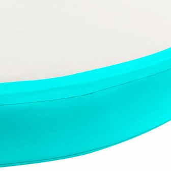 Gymnastiekmat met pomp opblaasbaar 100x100x20 cm PVC groen