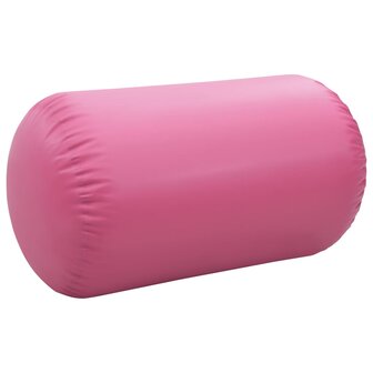 Gymnastiekrol met pomp opblaasbaar 100x60 cm PVC roze