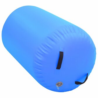 Gymnastiekrol met pomp opblaasbaar 100x60 cm PVC blauw