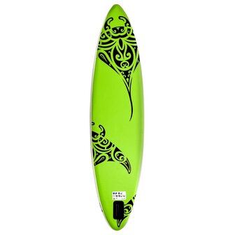 Stand Up Paddleboardset opblaasbaar 305x76x15 cm groen