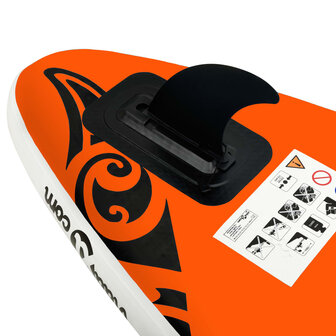 Stand Up Paddleboardset opblaasbaar 366x76x15 cm oranje