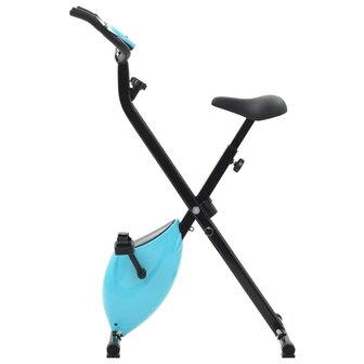 Hometrainer X-bike magnetisch met hartslagmeter zwart en blauw