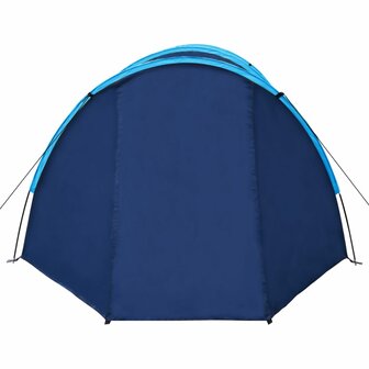 Tent 4-persoons marineblauw en lichtblauw