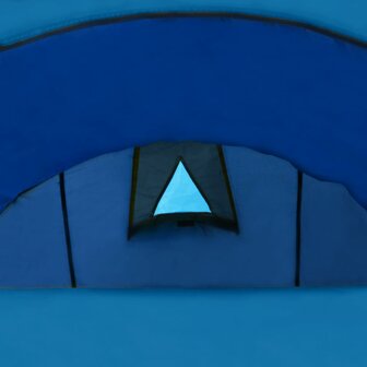 Tent 4-persoons marineblauw en lichtblauw