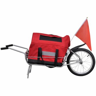 Fietskar voor vracht met wiel en opbergzak