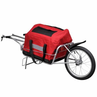Fietskar voor vracht met wiel en opbergzak