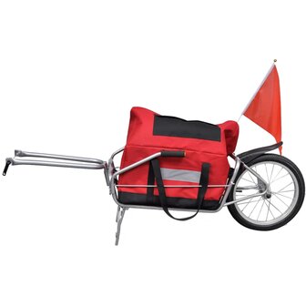 Fietskar voor vracht met wiel en opbergzak