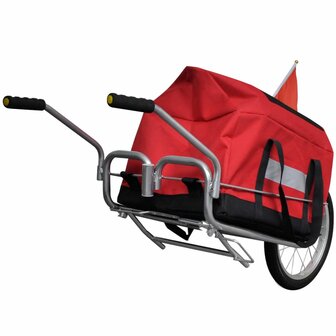 Fietskar voor vracht met wiel en opbergzak