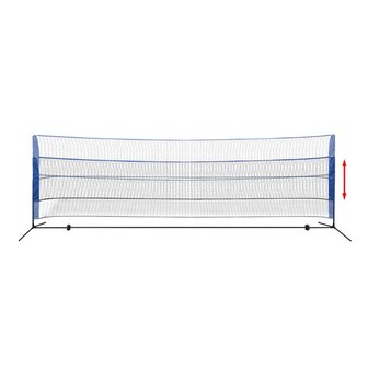 Badminton net met shuttles 500x155 cm