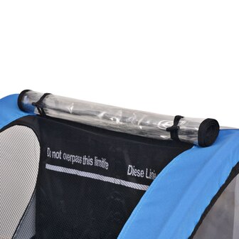 Fietskar voor kinderen 30 kg grijs en blauw