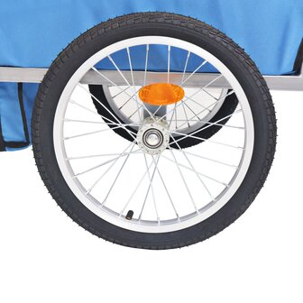 Fietskar voor kinderen 30 kg grijs en blauw