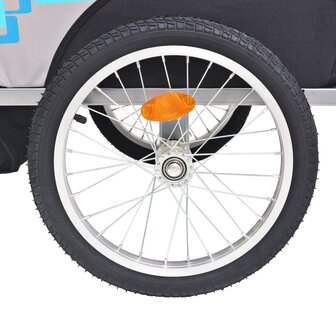 Fietskar voor kinderen 30 kg grijs en blauw