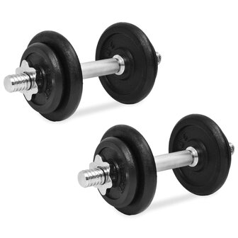 14-delige Halterset 20 kg gietijzer