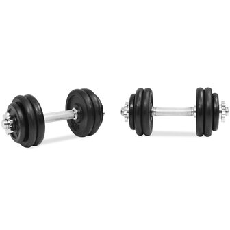 18-delige Halterset 30 kg gietijzer
