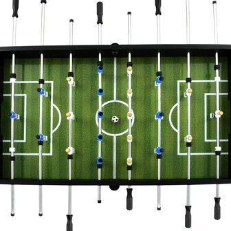 Voetbaltafel 60 kg 140x74,5x87,5 cm staal zwart