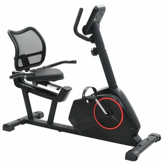 Ligfiets hometrainer magnetisch met hartslagmeter
