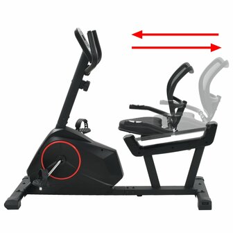 Ligfiets hometrainer magnetisch met hartslagmeter