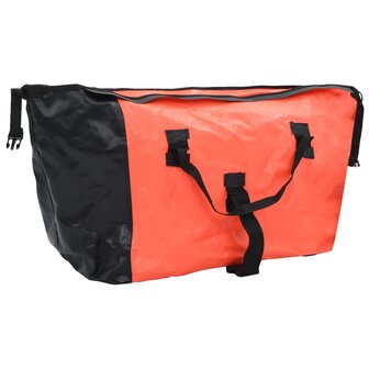 Fietskar met tas oranje en zwart