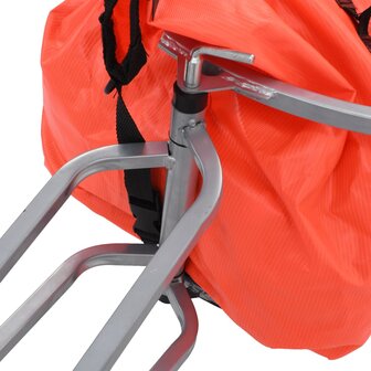 Fietskar met tas oranje en zwart