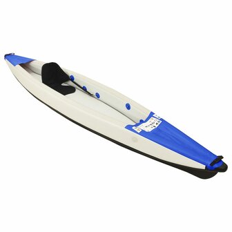 Kajak opblaasbaar 375x72x31 cm polyester blauw