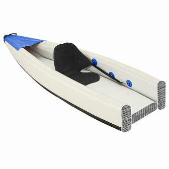 Kajak opblaasbaar 375x72x31 cm polyester blauw
