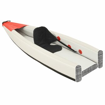 Kajak opblaasbaar 375x72x31 cm polyester rood