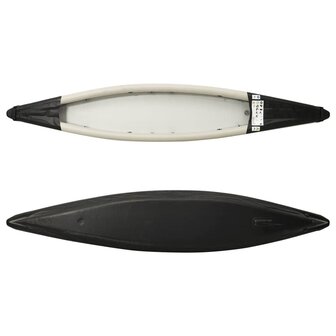 Kajak opblaasbaar 375x72x31 cm polyester zwart