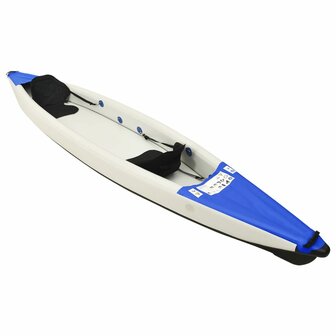 Kajak opblaasbaar 424x81x31 cm polyester blauw
