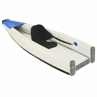 Kajak opblaasbaar 424x81x31 cm polyester blauw